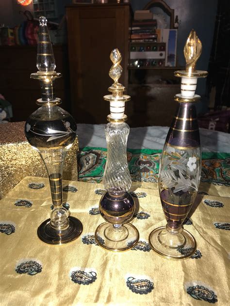 vintage egyptian perfume bottles.